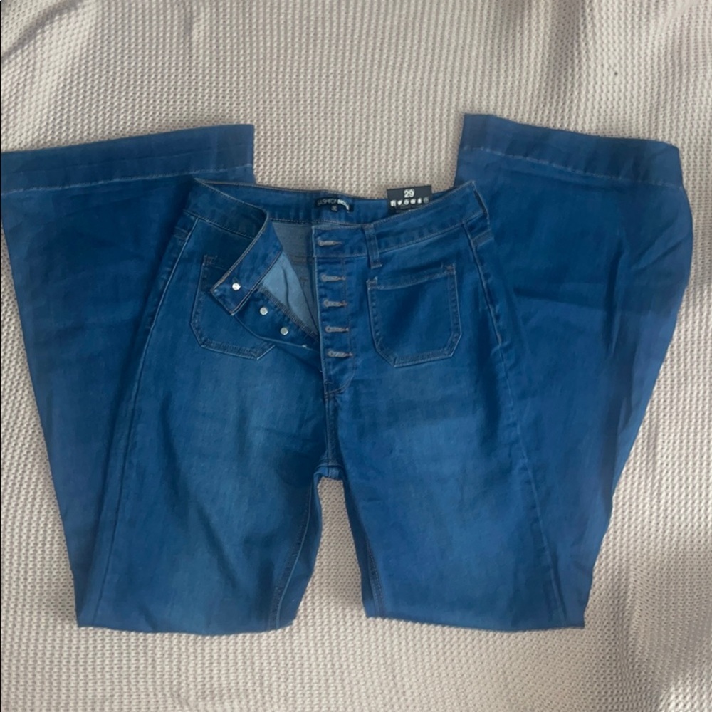 Fashion Nova Blue Flare & Wide Leg Jeans